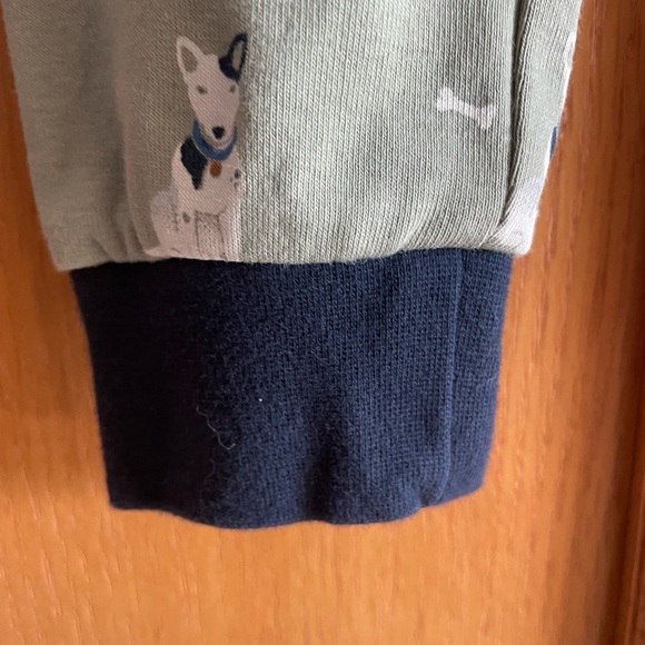 Petit Lem Kids Pajamas ( bottoms only)with Dog Print in Green size 7 - Picture 4 of 5